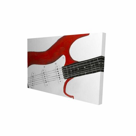 FONDO 12 x 18 in. Red Rock Guitar-Print on Canvas FO2775767